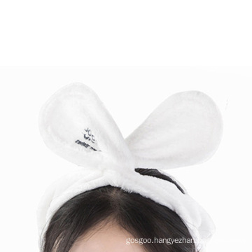 Cute Lovely Twist Plush Bunny Ears Hair Band Makeup Cosmetic Wash Spa Yoga Beauty Headband with Cool Enough Studio